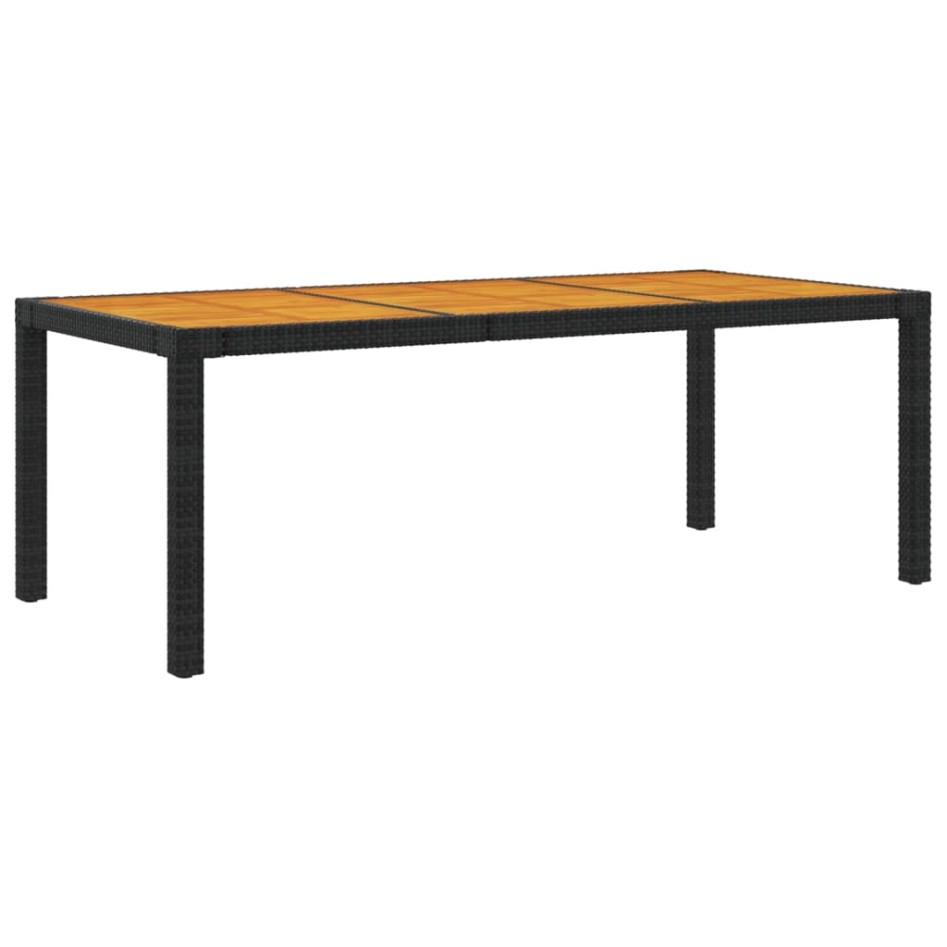 Juego de comedor de jardín 7 piezas ratán sintético