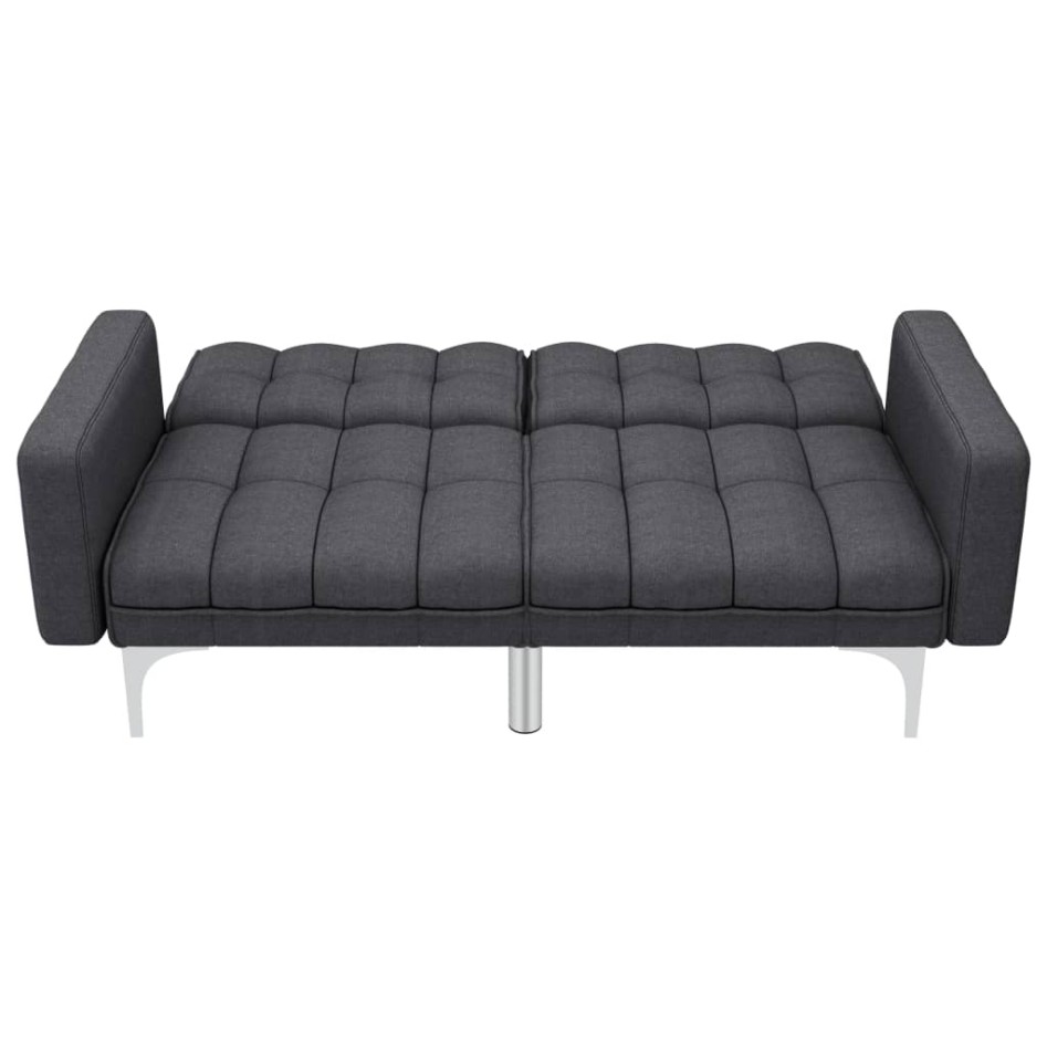 Sofá cama de tela gris