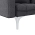 Sofá cama de tela gris