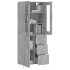 Aparador alto madera contrachapada gris hormigón 69,5x34x180