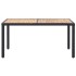 Set comedor de jardín 7 piezas y cojines ratán sintético