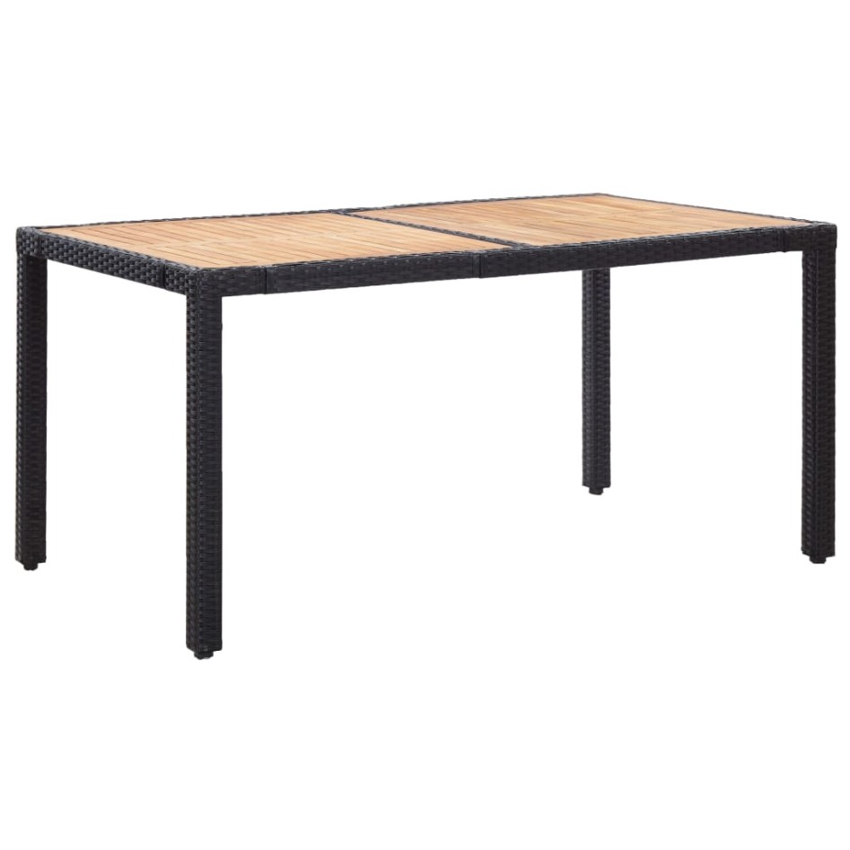 Set comedor de jardín 7 piezas y cojines ratán sintético