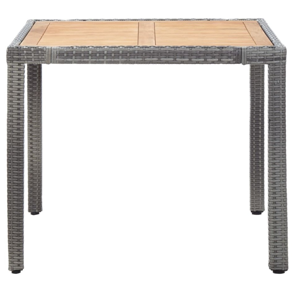 Set de comedor para jardín 5 pzas cojines ratán sintético