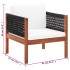 Juego de muebles de jardín 4 piezas madera maciza de