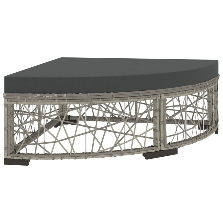Set de sofás de jardín 6 piezas y cojines ratán sintético