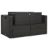 Set muebles de jardín 6 piezas y cojines ratán sintético