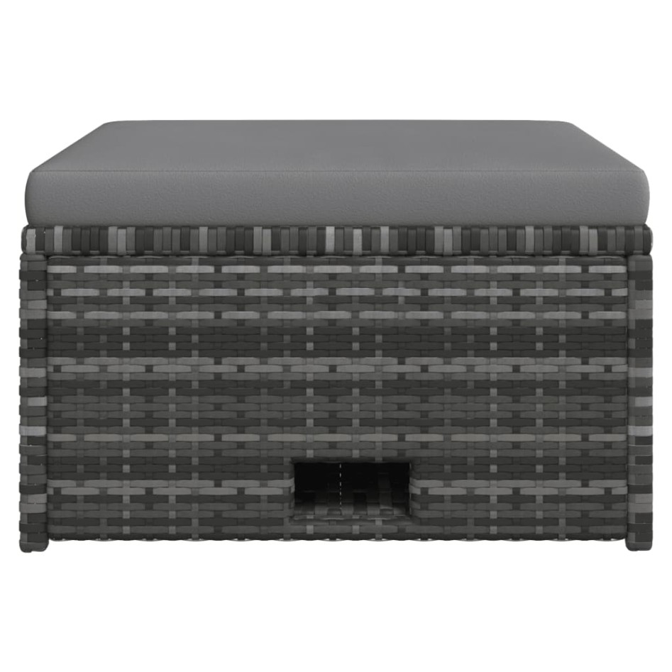 Set de muebles de jardín 4 pzas y cojines ratán sintético