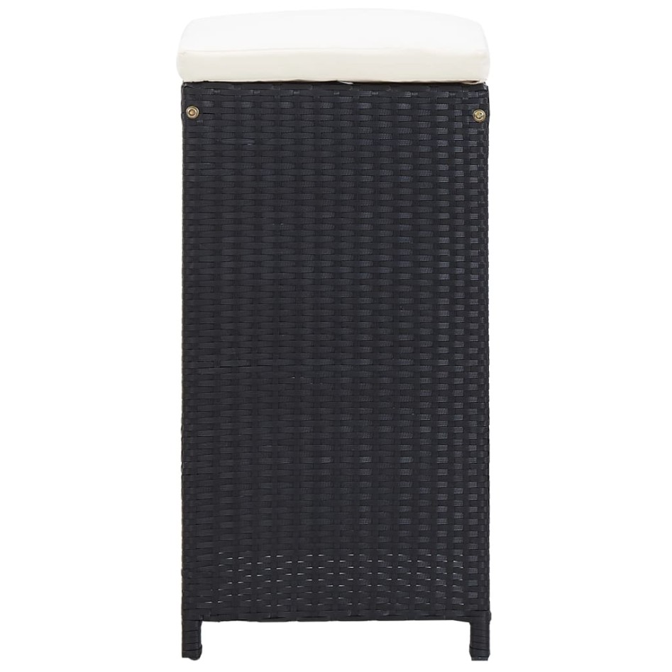 Mesa y taburetes altos jardín 9 pzas ratán sintético