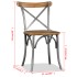 Sillas de comedor 4 uds. madera de mango respaldo acero