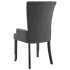 Sillas de comedor con reposabrazos 4 unidades tela gris