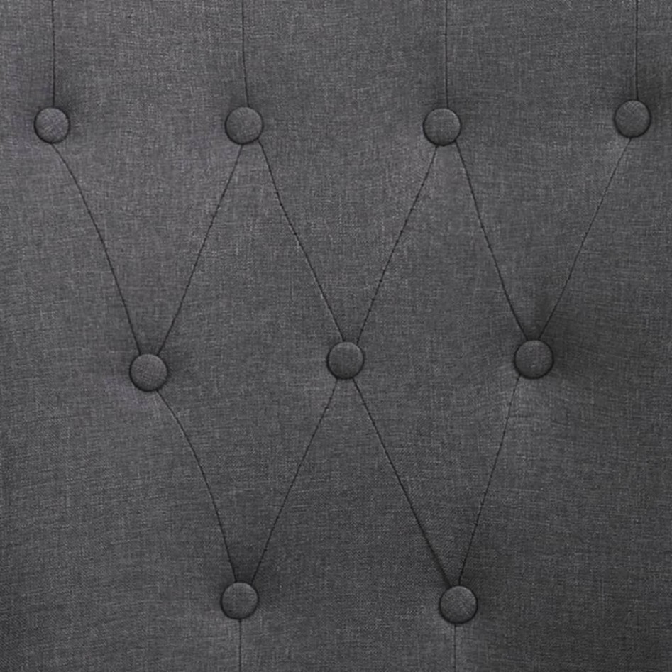 Sillas de comedor con reposabrazos 4 unidades tela gris