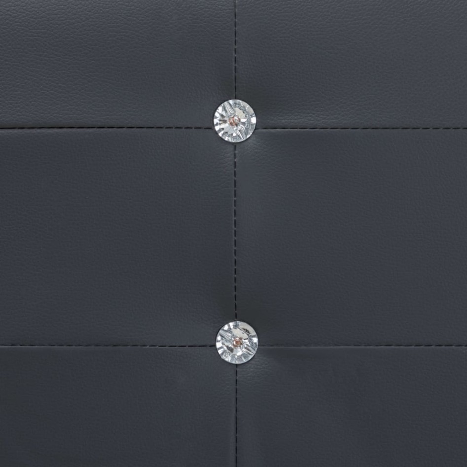 Cama con colchón cuero sintético negro 180x200