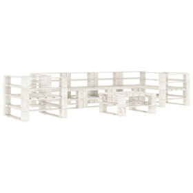 Juego de muebles de palés para jardín 7 piezas madera