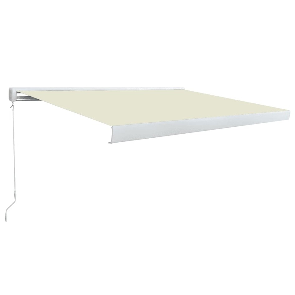 Toldo de carrete manual color crema 350x250