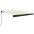 Toldo de carrete manual color crema 350x250