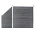 Set de valla 1 cuadrada + 1 oblicua WPC gris 273x186