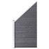 Set de valla 1 cuadrada + 1 oblicua WPC gris 273x186