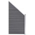 Set de valla 1 cuadrada + 1 oblicua WPC gris 273x186