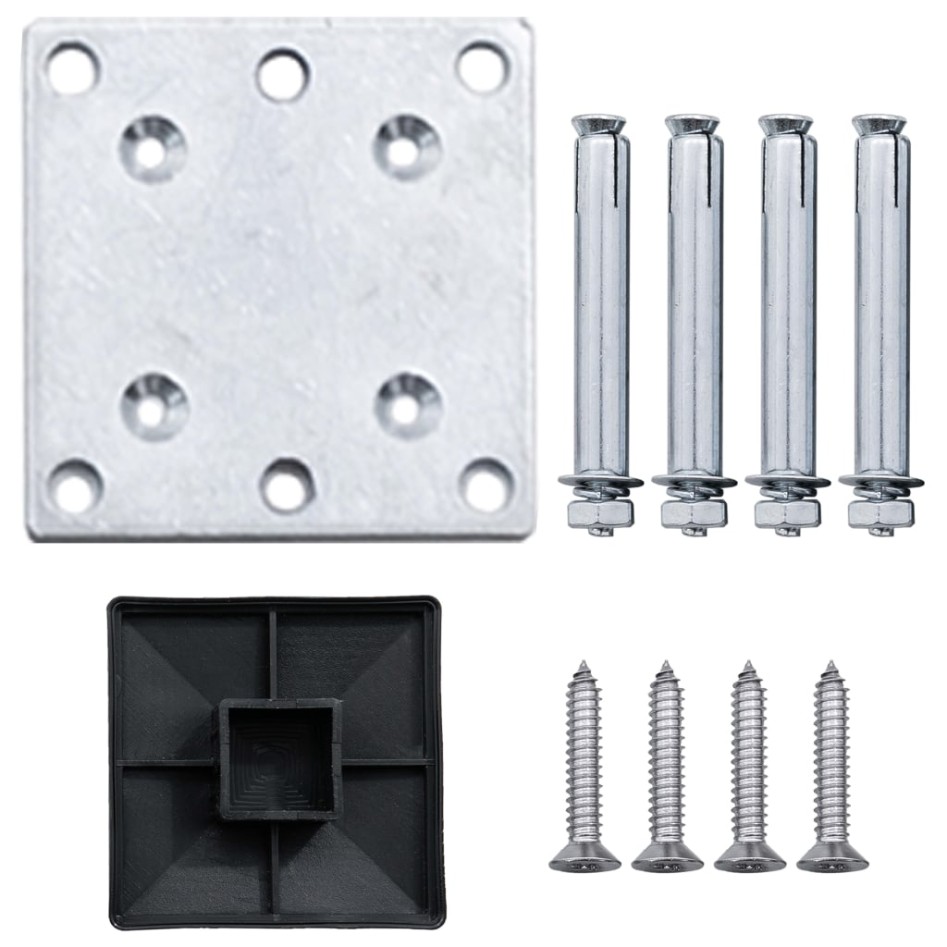 Set de valla 1 cuadrada + 1 oblicua WPC gris 273x186