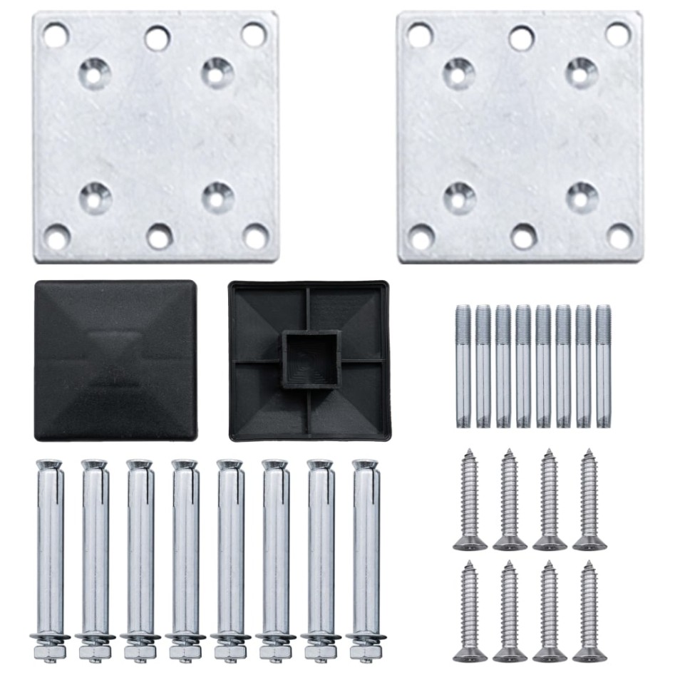 Set de valla 1 cuadrada + 1 oblicua WPC gris 273x186