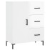 Aparador alto madera contrachapada blanco brillo 69,5x34x180