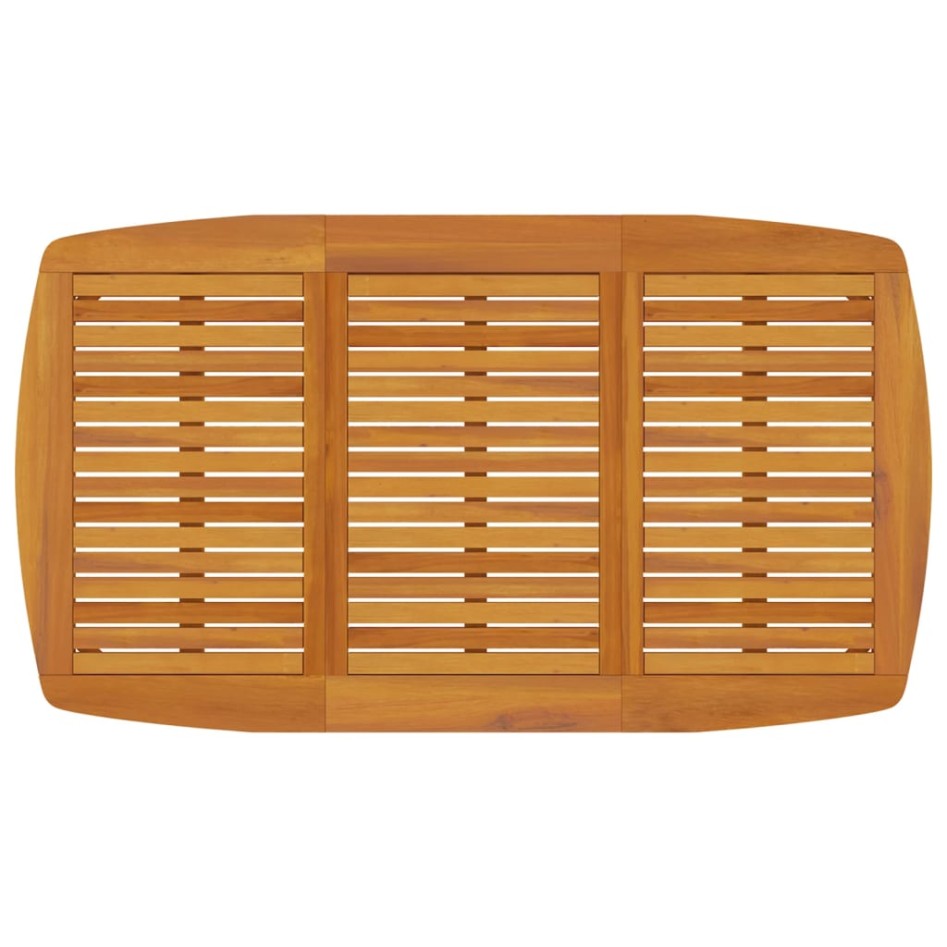 Juego de comedor de jardín 7 piezas madera maciza de