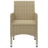 Muebles de jardín 9 piezas ratán sintético y vidrio