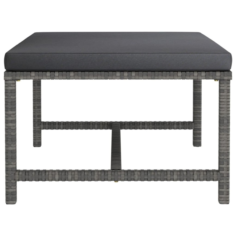 Set de muebles de jardín 9 pzas y cojines ratán sintético