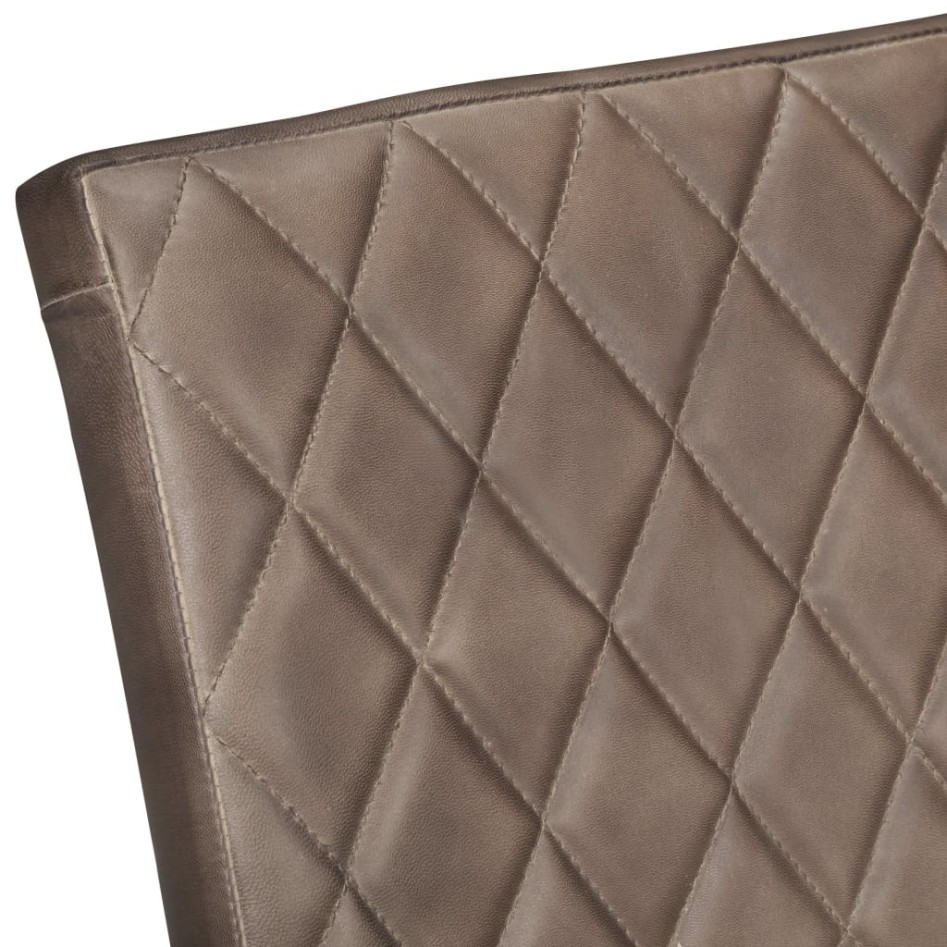 Sillas voladizas de comedor 4 unidades cuero auténtico