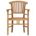 Juego de comedor de jardín 3 piezas madera maciza de