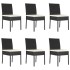Conjunto de comedor de jardín 7 piezas ratán sintético