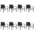Conjunto de comedor de jardín 9 piezas ratán sintético