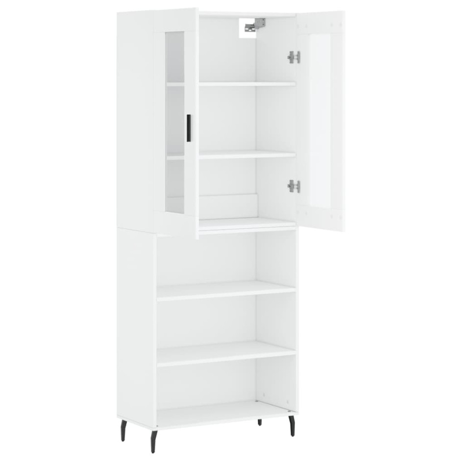 Aparador alto madera contrachapada blanco 69,5x34x180