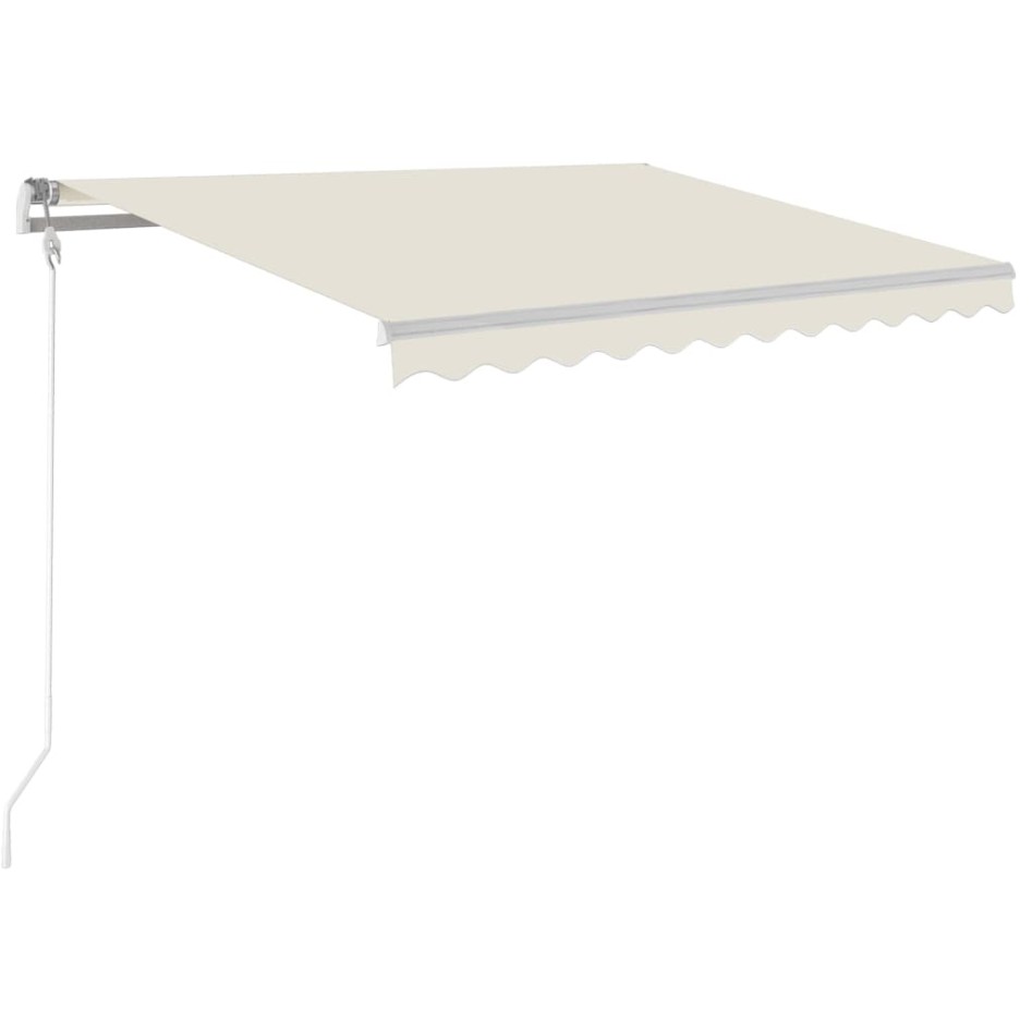 Toldo automático con LED y sensor de viento crema 350x250