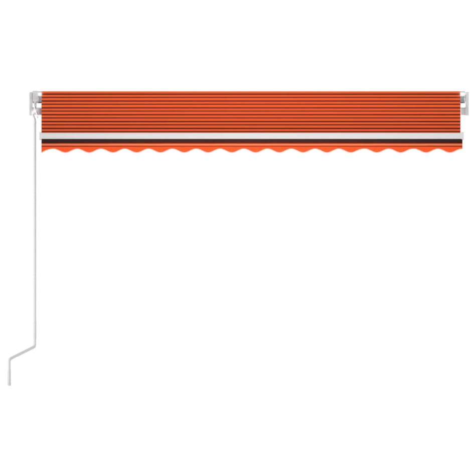 Toldo automático LED sensor de viento naranja marrón 400x300