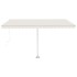 Toldo de pie manual retráctil crema 400x350