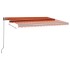 Toldo de pie automático naranja y marrón 400x300