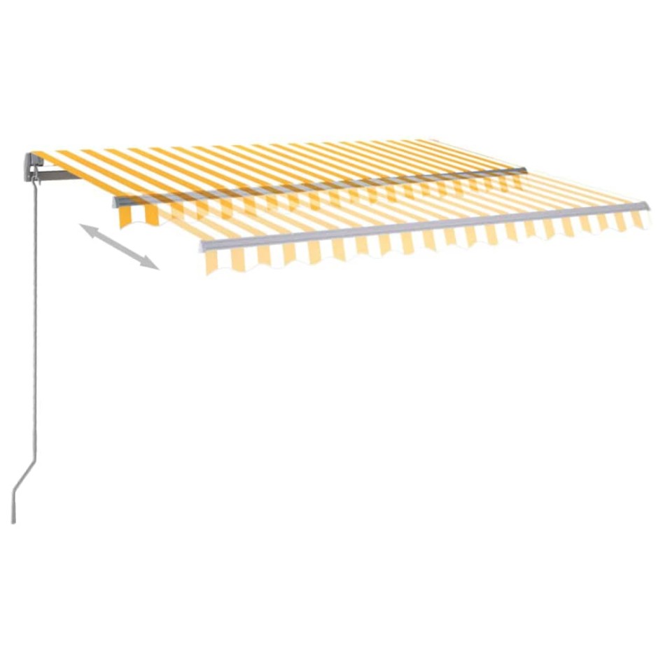Toldo automático LED sensor de viento amarillo blanco
