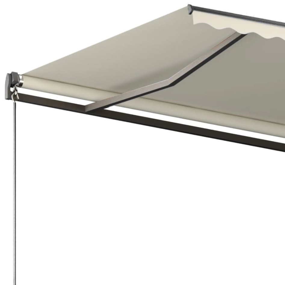 Toldo de pie automático crema 350x250