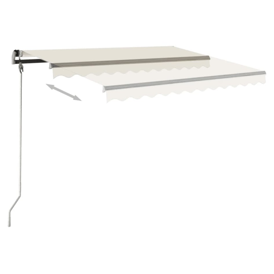 Toldo de pie automático crema 450x300