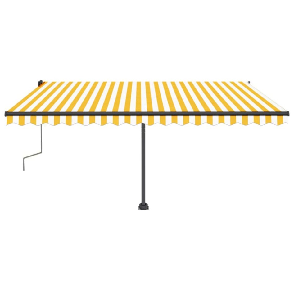 Toldo manual retráctil con LED amarillo y blanco 400x350