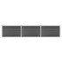 Set de paneles de valla WPC negro 526x105