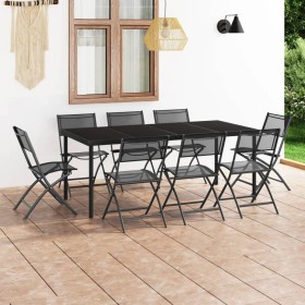 Juego de comedor para jardín 9 piezas