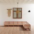 Muebles de jardín 8 piezas marrón miel madera maciza de