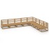 Muebles de jardín 8 piezas marrón miel madera maciza de