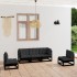 Juego de muebles de jardín 5 pzas y cojines madera pino