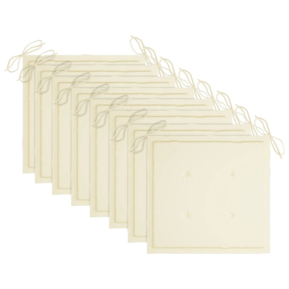 Sillas de jardín con cojines 8 uds madera maciza de acacia