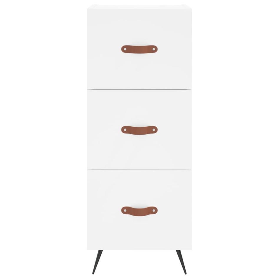 Aparador alto madera contrachapada blanco 34,5x34x180