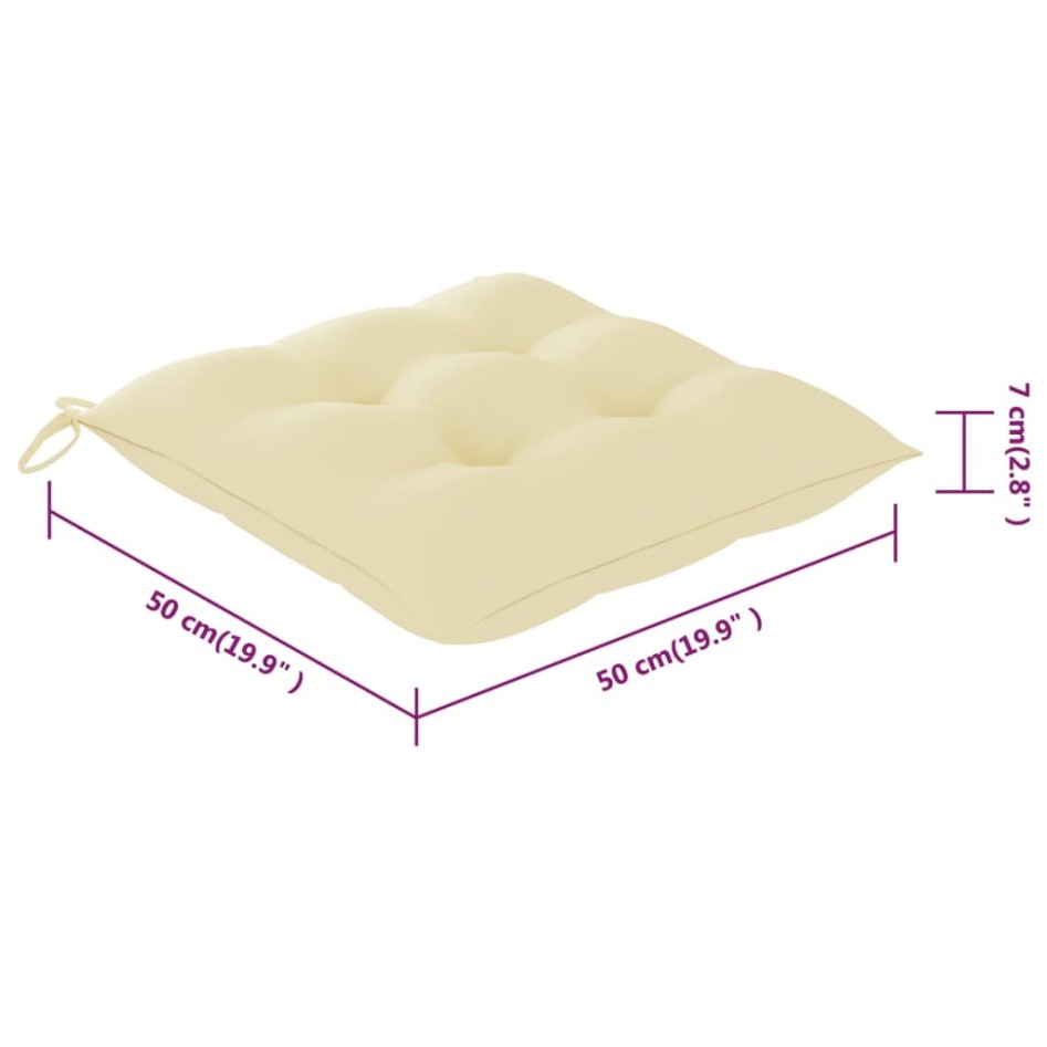 Sillas de jardín con cojines 8 uds madera maciza de