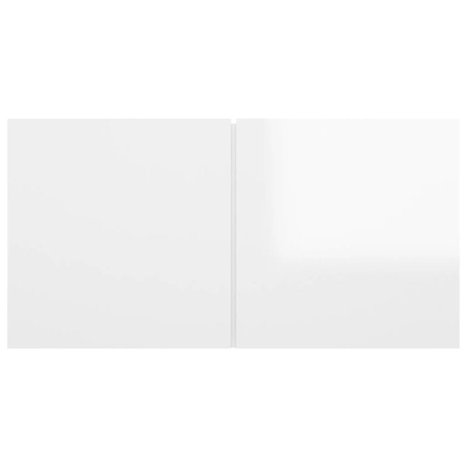 Set de muebles de salón 10 pzas madera ingeniería blanco